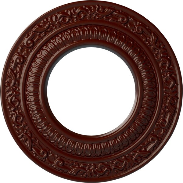 Ekena Millwork Andrea Ceiling Medallion (Fits Canopies up to 4 1/8"), 8 1/8"OD x 4 1/8"ID x 1/2"P, Brushed Mahogany CM08ADBMF - main